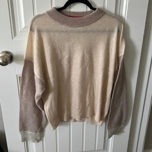 Cashmere sweater- Large/two toned neutral